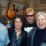 Bernie Williams, John "Jay Jay" French, Michael Cartellone, Bob Held - at NAMM 2014. Another version of The Pink Slip Blues band.